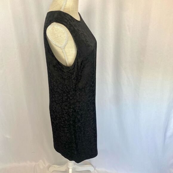 Theory Adraya Jacquard Black Shift Mini Dress Women’s 8 Sleeveless Designer Time - Picture 3 of 14